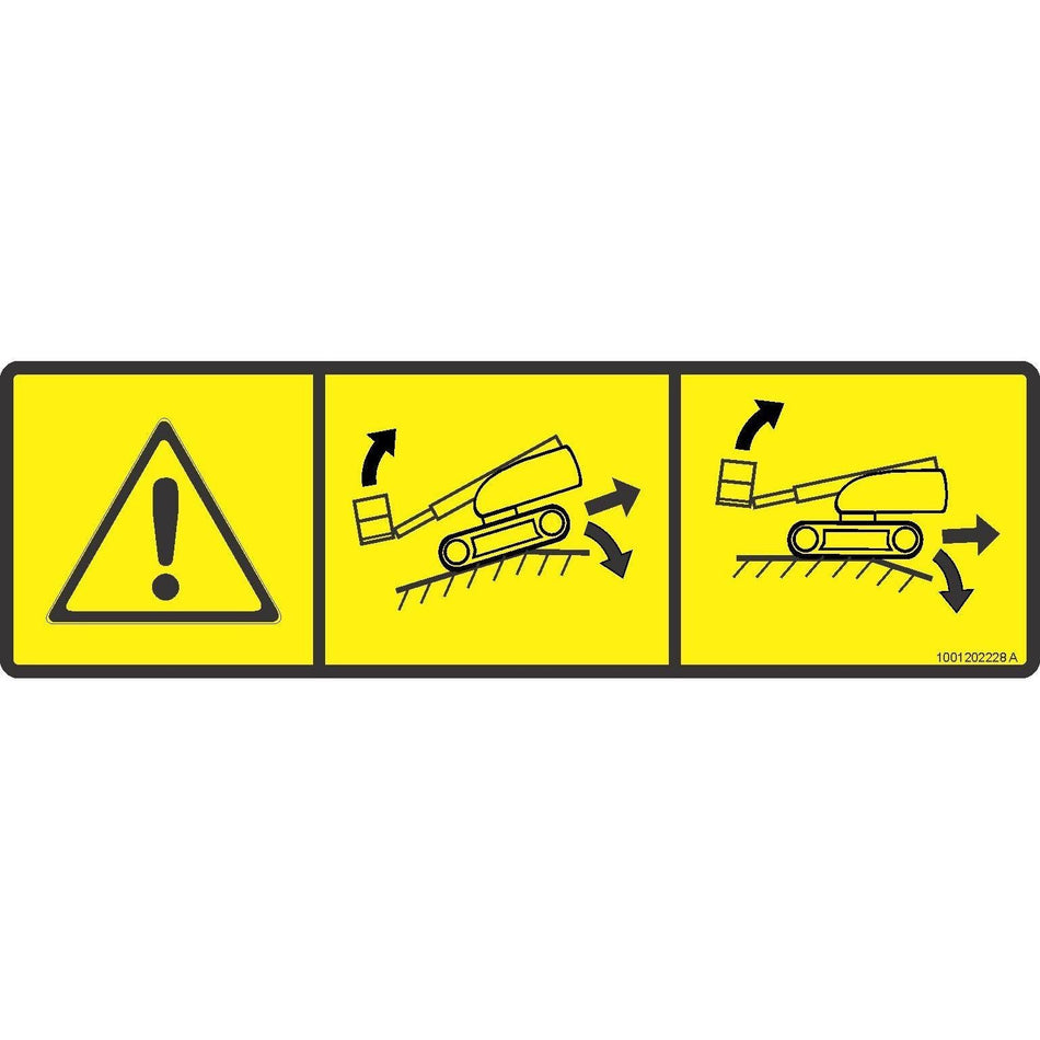 JLG Part # 1001202228 - DECAL. MACHINE MOTION HAZARD