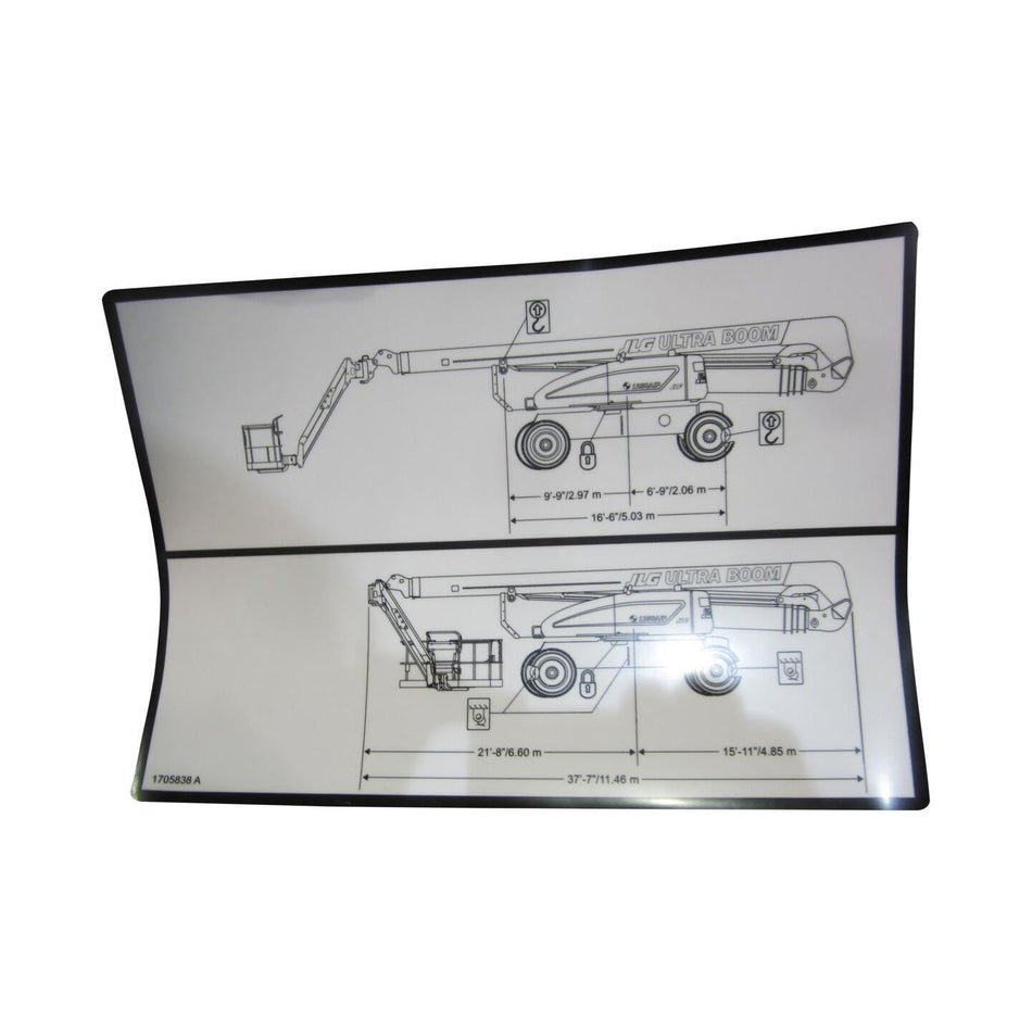 JLG Part # 1705838 - DECAL. LIFT DIAGRAM (1250AJP)