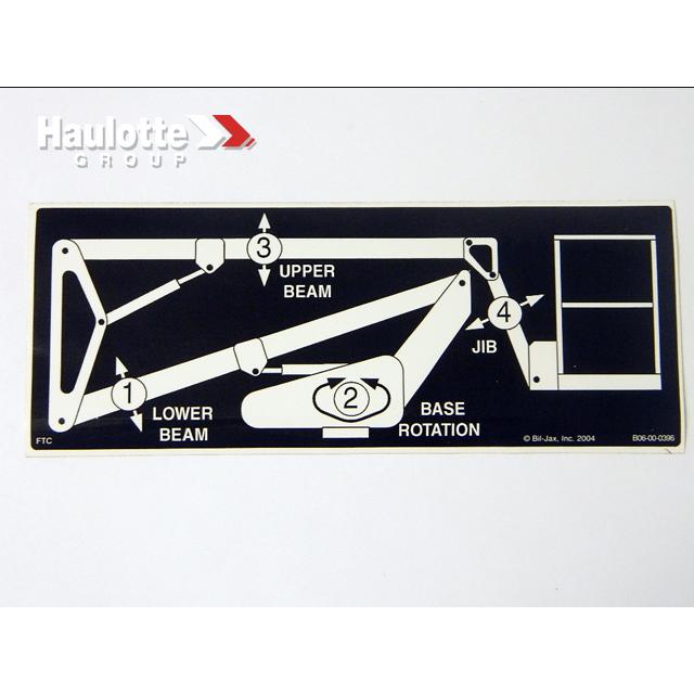 Haulotte Part # B06-00-0396 - Decal-base Control Illustr.