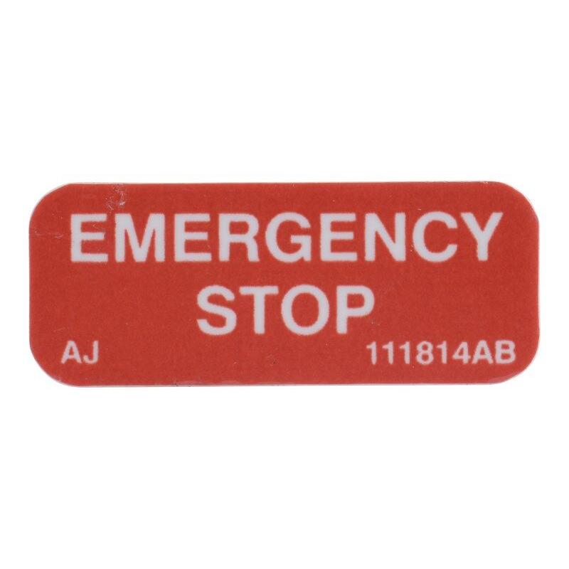 Skyjack Part # 111814 - Label. VL. Emergency Stop (Not